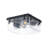 2-light Transparent Wavy Glass Flush Mount