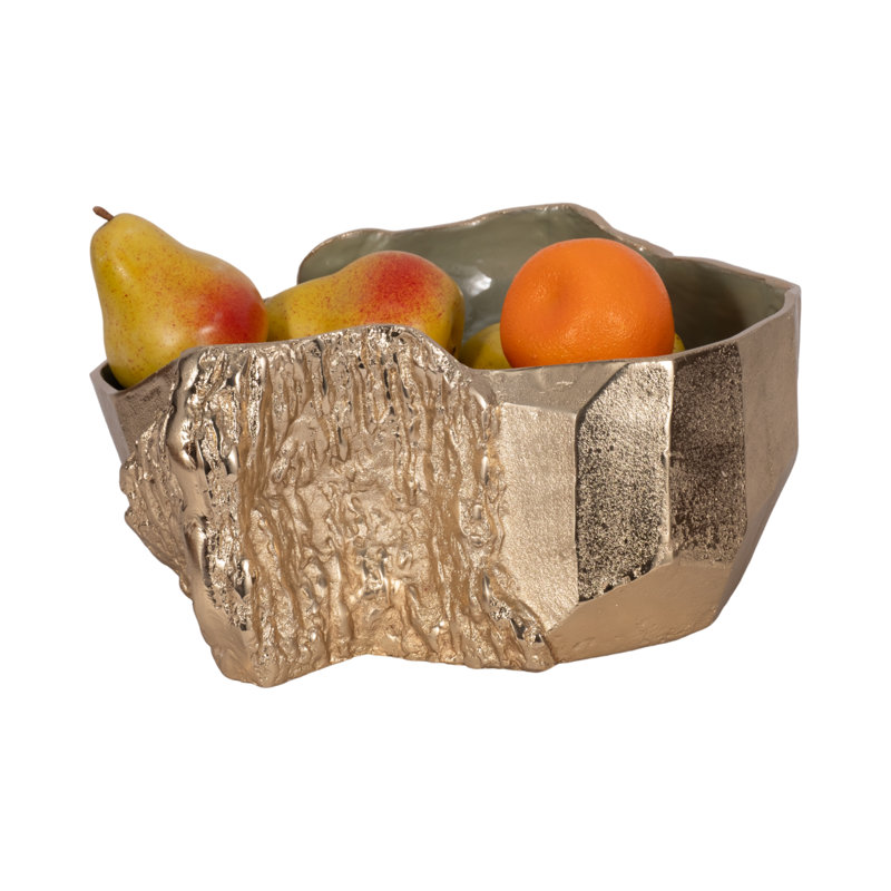 Modern Abstract Metal Decorative Bowl for Living Room - Perfect Home Decor Accent Bowl for Coffee Table, Entryway, or Kitchen
