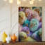 Toile, grappe vibrante de poussins moelleux dans un ensemble enchanteur d'art de couleurs pastel-694669334