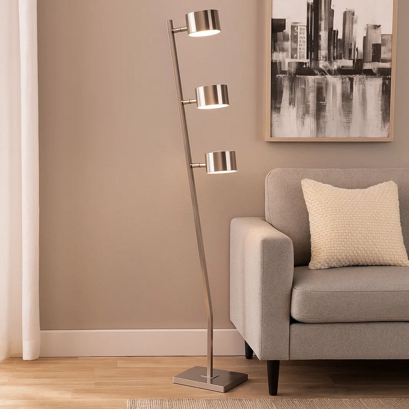 Aswad Nickel Floor Lamp