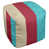 Beige / rouge / bleu sarcelle