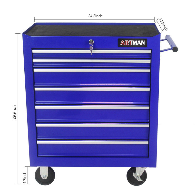 Armoire de rangement 7 roulettes 7 tiroirs
