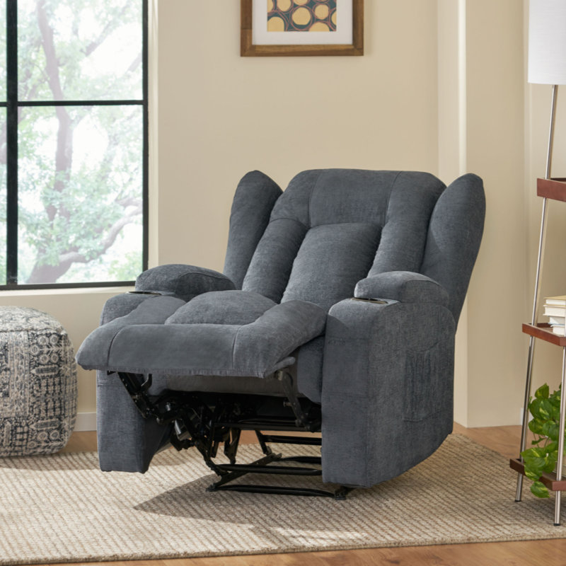 Fauteuil inclinable massant, Gris anthracite