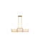 Orleans 5-Light Linear Chandelier in Distressed Gold