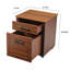 Ensemble de bureau à domicile 63 po en noyer, bureau debout à hauteur réglable avec armoire de rangement, bibliothèque et fauteuil de bureau ergonomique