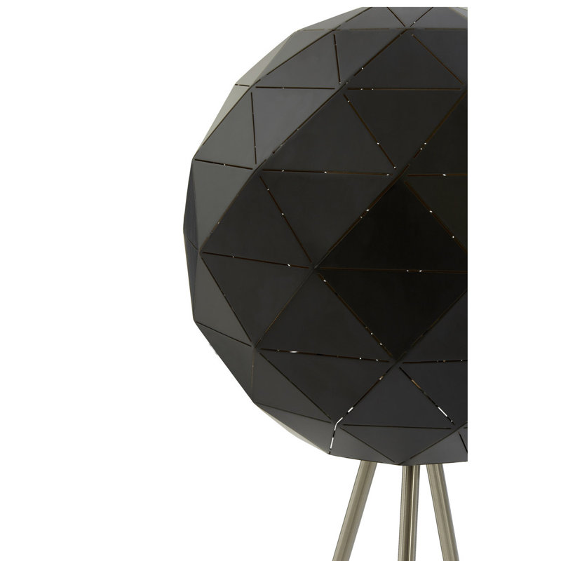 Cosima 160cm Silver Tripod Floor Lamp, Black