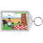 Personalized Name That Toon Family Backyard Barbeque Single Dad 1 boy 2 girls Rhinestone Bordered Key Chain-106949574