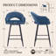 360°Swivel Upholstered Bar Stools with Iron Frame-1771031306