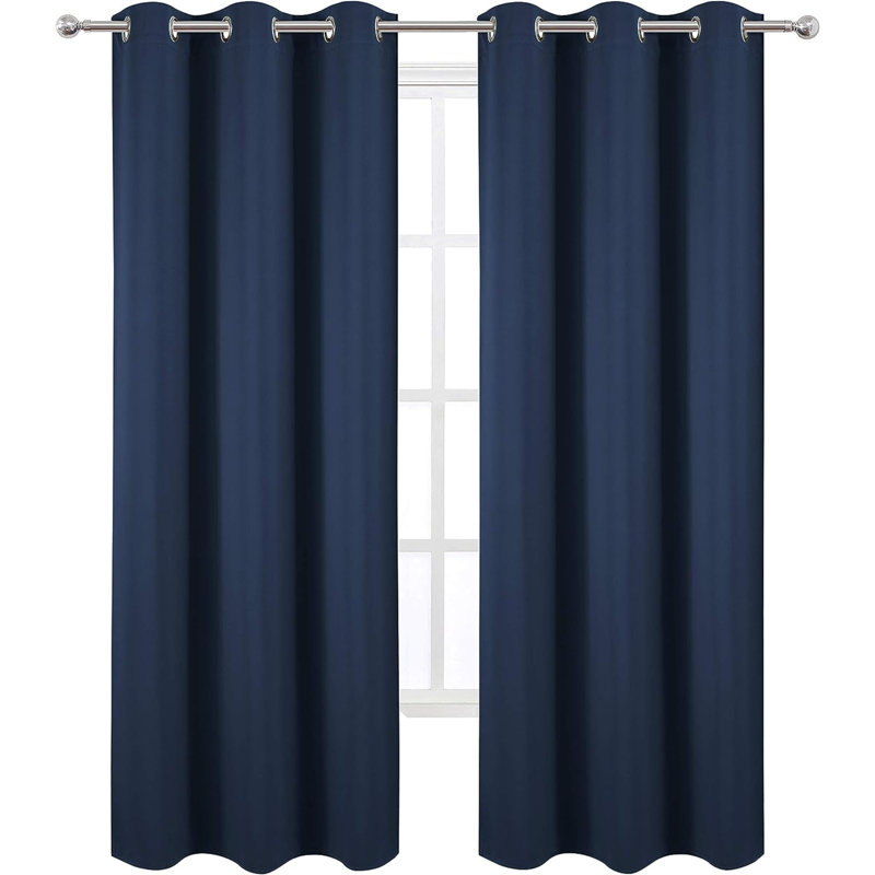 Curtain Pair, 42" W x 63" L, Black