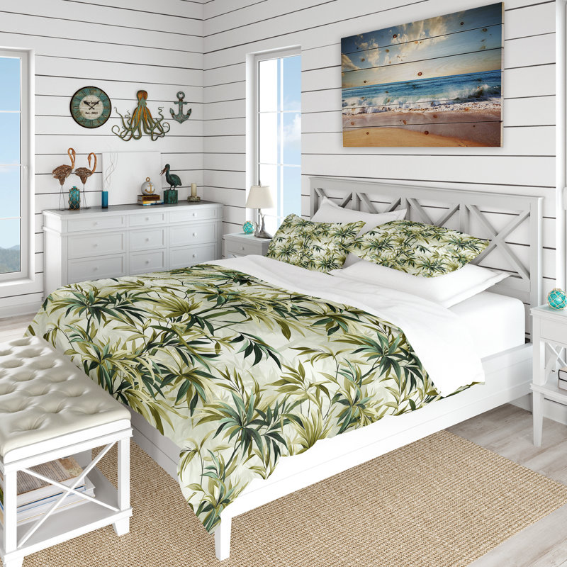 Ensemble de housse de couette Bamboo Zen Tropical, Housse de couette pour très grand lit et 2 très