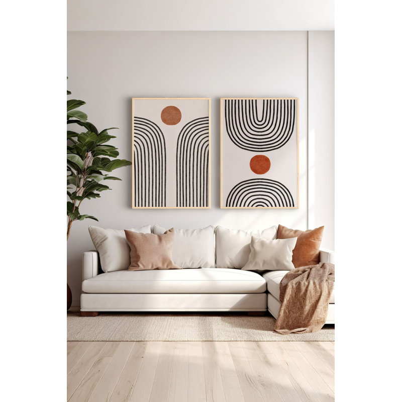 Élégantes peintures décoratives en panneau de fibres à densité moyenne (2 pièces), cadre en bois massif, 13,0 x 19,0 pouces | 100% panneau de fibres à densité moyenne, impression numérique | Parfait pour les amateurs de décoration intérieure et d'art