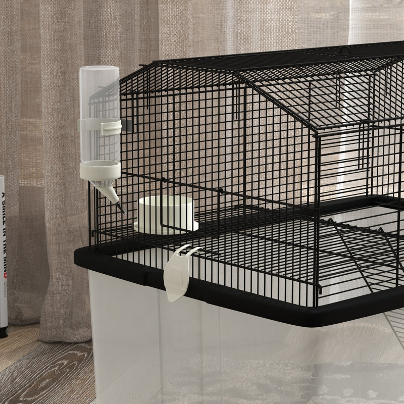 Hamster Cage Two-Tier Gerbil Cage with Deep Bottom Ramp Food Dish