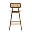 Tabouret de bar d'intérieur en bois Bari, finition noyer, ensemble de 2-1538204316