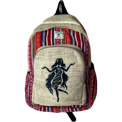 Sac à dos Victoria Bella Himalay HEMP. «Virgo», reproduction. Fabriqué à la main. 100% naturel. Sac à dos Hippie BOHO. Sac à dos ouvrier, touriste. Unisexe.