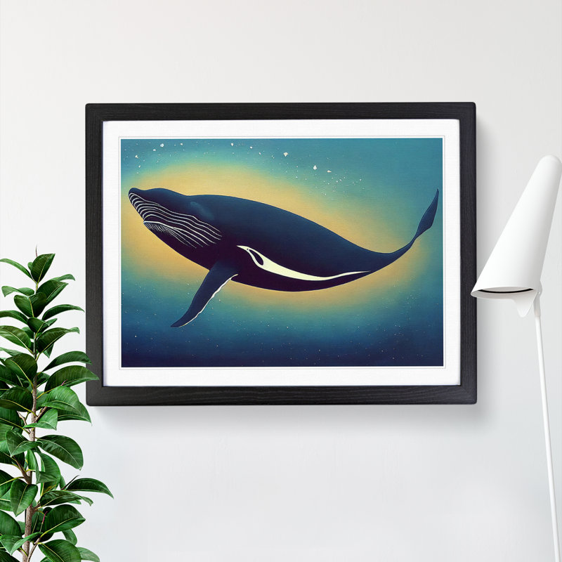Whale Art Vol.1 - Framed Print, Black Framed, 46cm H x 64cm W x 2cm D