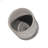6" LINE PATTERN PLANTER W/ SAUCER, GRAY