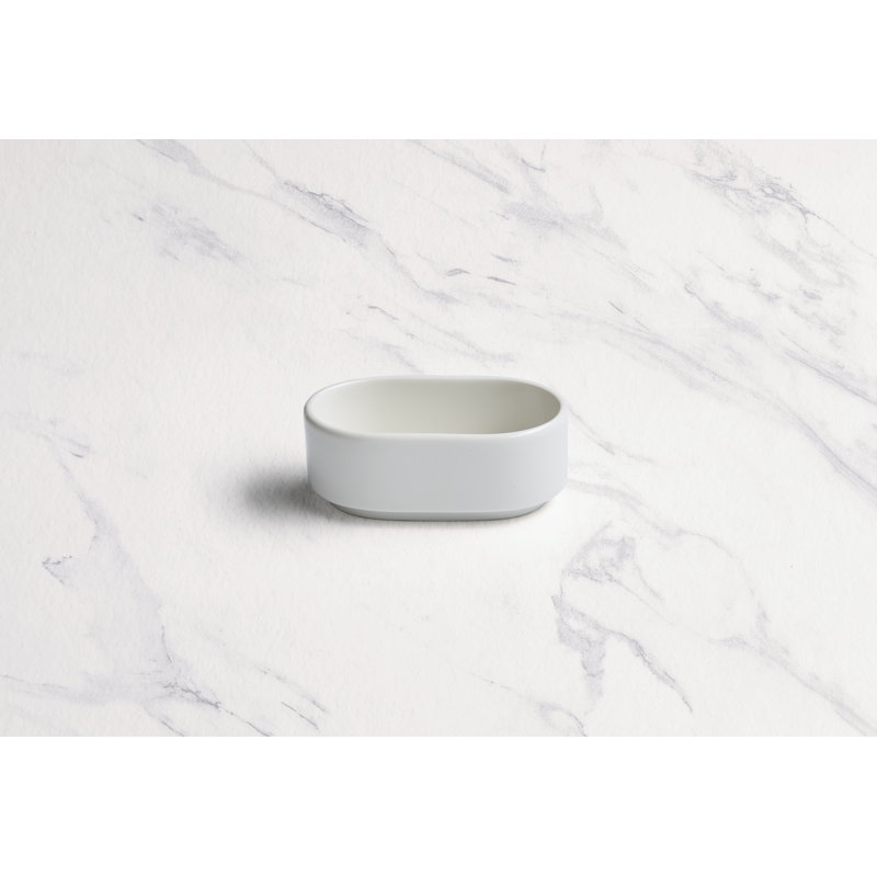 Porte-sachet en porcelaine de qualité supérieure PRime Ivory | Ivoire | Va au micro-ondes et au lave-vaisselle, 1,7 oz