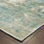 Tapis bleu / gris à motif abstrait tissé à la main Kirkpatrick-1943279156