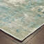 Tapis bleu / gris à motif abstrait tissé à la main Kirkpatrick-1943279158