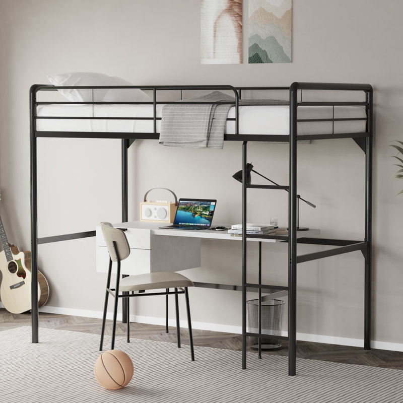 Lit mezzanine haut Daury, Lit simple