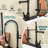 Topcraft Single-Hole Single-Handle Pull-Down Kitchen Faucet With LED And Deck Plate