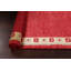 Tapis rouge en laine noué à la main de conception unique 4 pi 1 po x 5 pi 11 po New Age