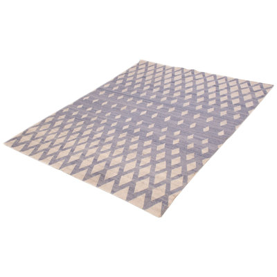 Kilim bleu ardoise Ankara 8 pi 0 po x 9 pi 9 po