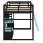 Lit mezzanine en bois avec bureau-1339748978