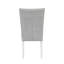 Ensemble de 2 chaises d'appoint en velours gris et blanc à finition brillante élisaveta