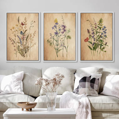 Pressed Flower Arrangement IV Premium Framed Canvas - Ready to Hang -  Multi-Color - Bed Bath & Beyond - 33883412