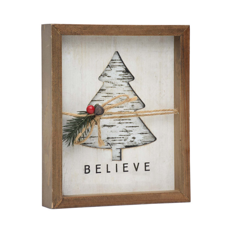 Plaque murale en bois Believe
