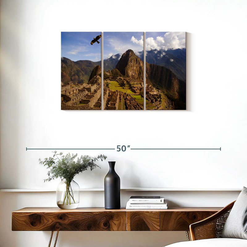 Lilie Hawk Over Machu Picchu, 20" H x 33" W