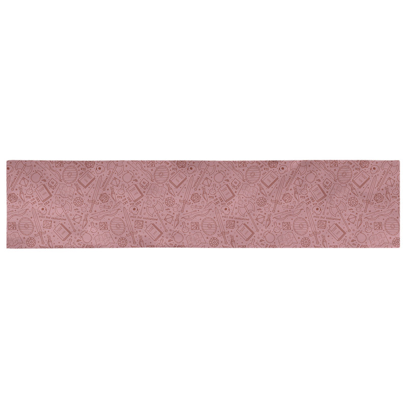 Chemin de table géométrique avicia, 72 po x 16 po, Rouge, 100 % coton