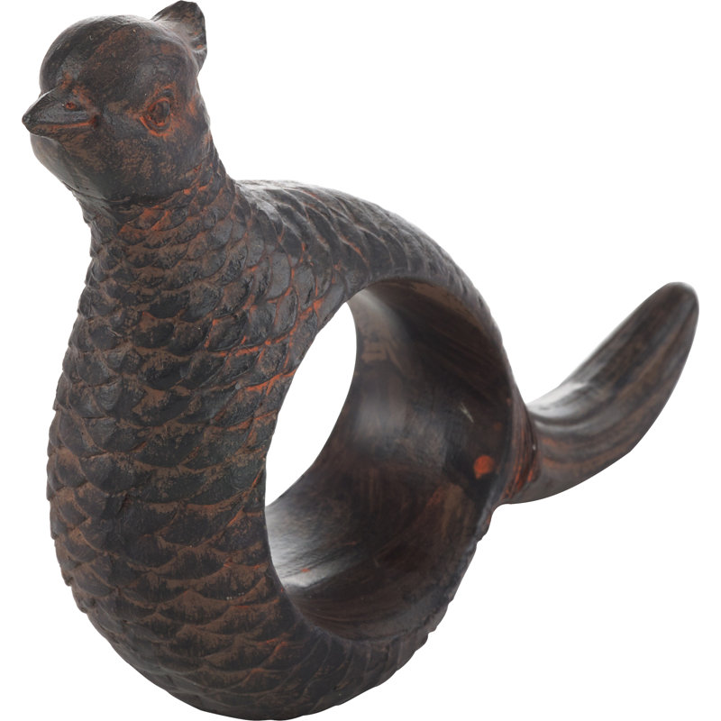 Anneau de serviette faisan, Brun