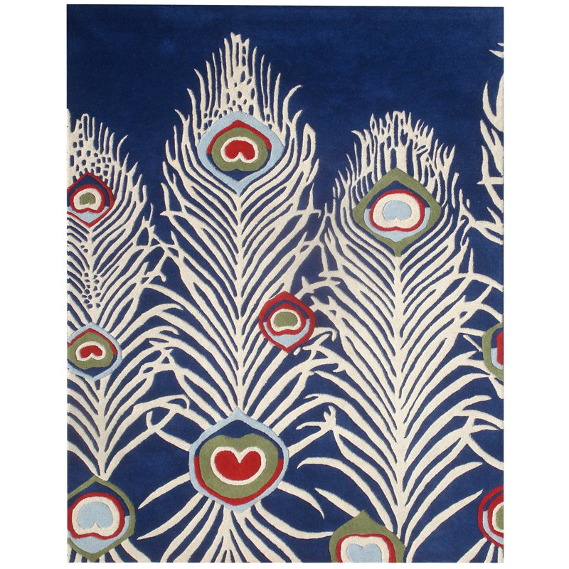 Nonia Hand Tufted Wool And Viscose Rug, Rectangle 7'6" x 9'6"