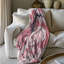 Jeté floral chinois rose - 1 pièce Sherpa B Premium-245592402