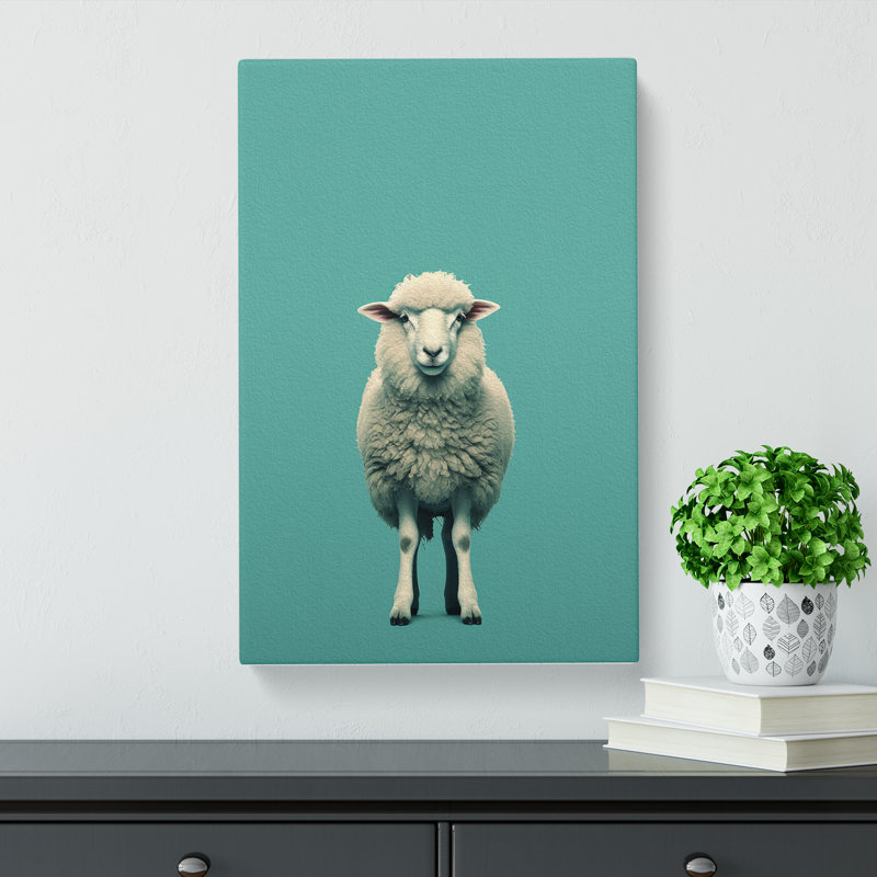 Sheep Minimalism No.3 - Print, 76cm H x 50cm W x 3cm D
