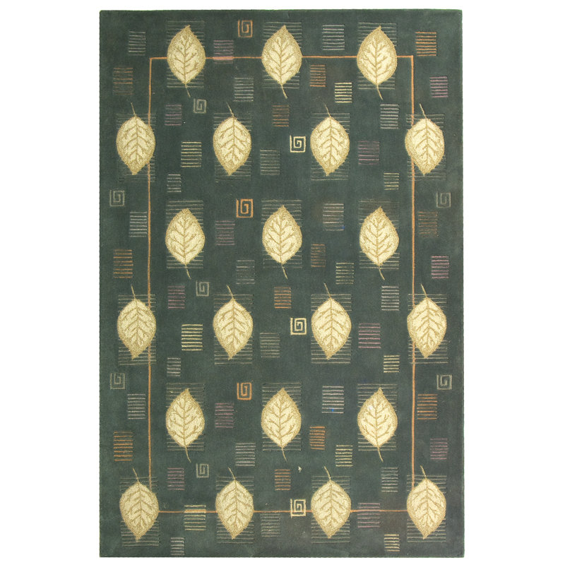Berkeley Blue Floral Handmade Wool Tufted Rug