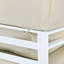 Ensemble de 3 chaises longues de patio avec auvent rétractable et canapé modulaire en métal pour l'extérieur-1016649538