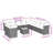  Garden Sofa Set Black