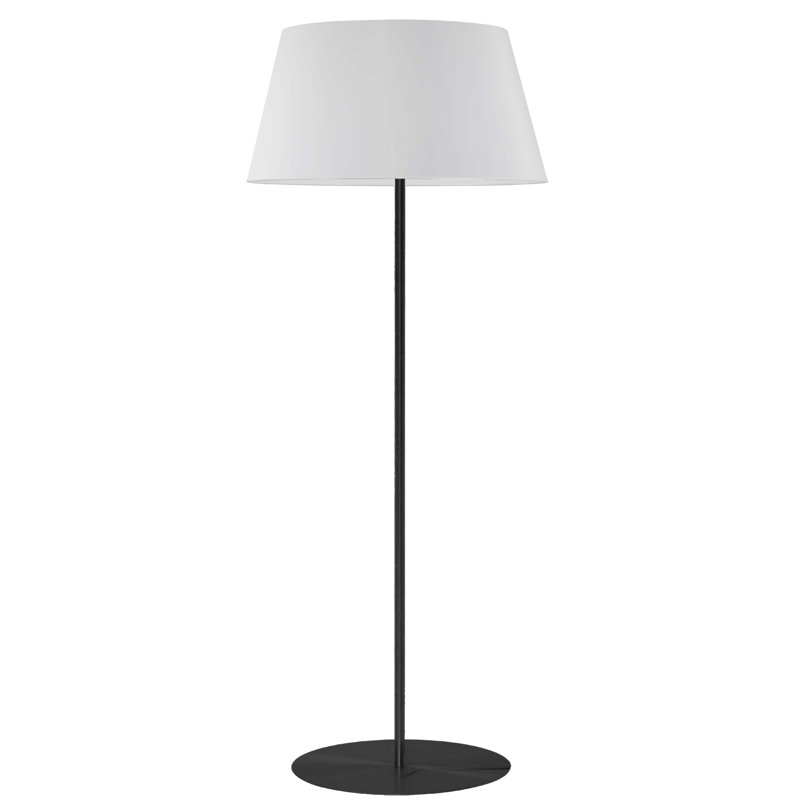 Lampe sur pied 1 lumière Gretchen, Noir mat