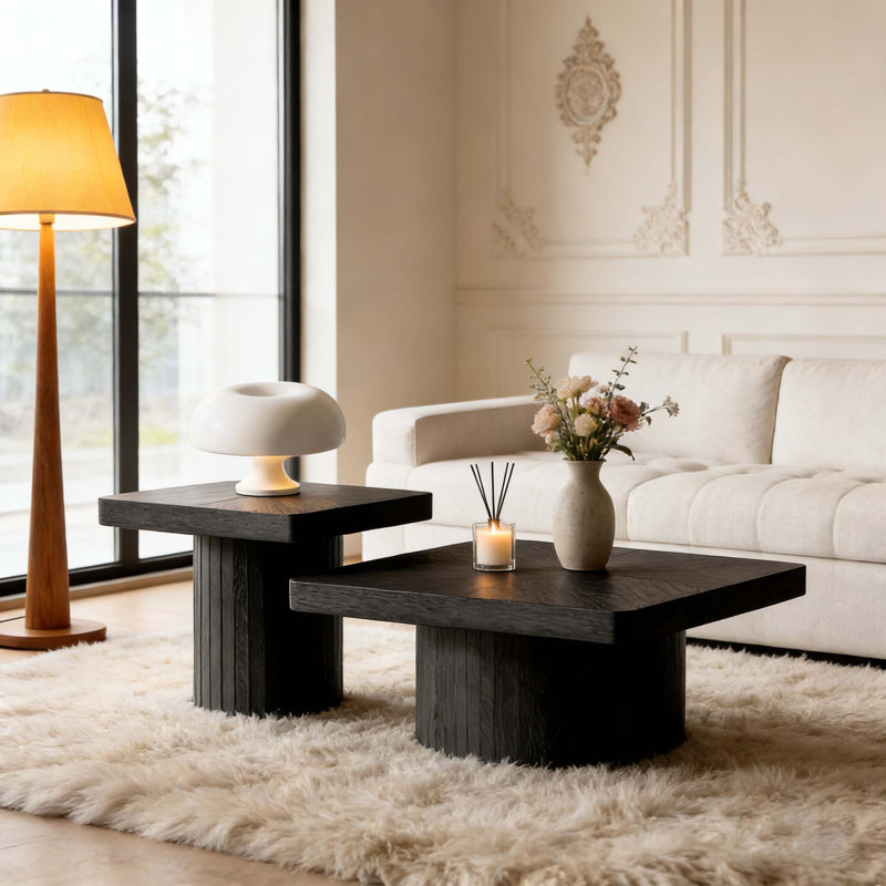 Ensemble de tables basses Modern Modern, Noir