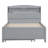 Wooden LED Platform Bed with Trundle Bed, Flip-Up Storage Headboard and Under-Bed Drawers, Multifunctional Full Size Bed Frame with USB Outlets-555073454