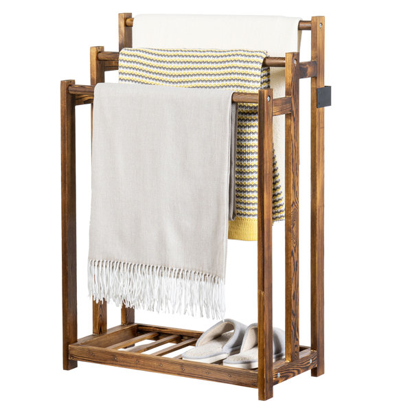 Wooden Towel Rack - Handmade Rustic Charm