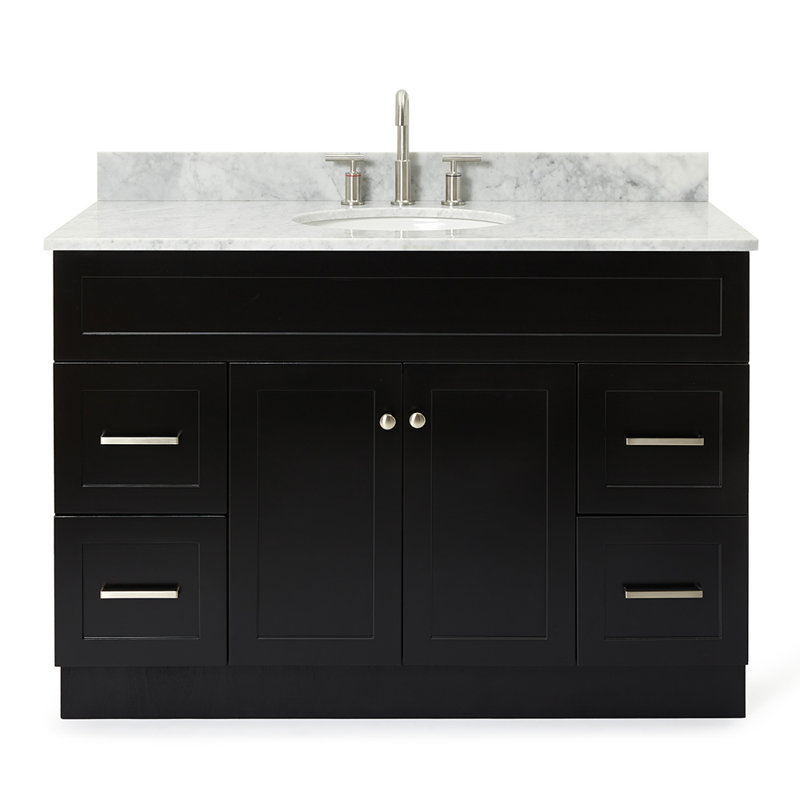 Ensemble de meuble-lavabo simple 49 po Partham, Noir