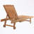 wooden frame Chaise Lounge Chair with Wheels