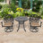 3-Piece All-Weather Cast Aluminum Dining Set, Include 2 Swivel Chairs And Round Table With Frame-1687907758