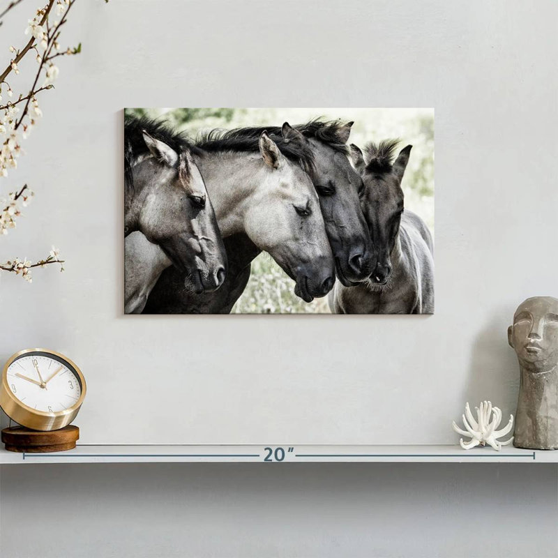 Van Den Four Konik Horses, 8" H x 12" W