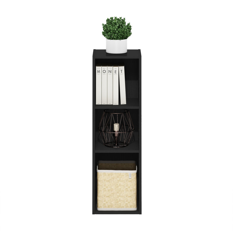 Leila 80.01cm H Standard Bookcase, Blackwood, 80.01cm H x 24.99cm W x 23.6cm D