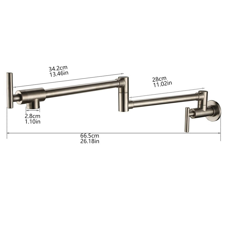 AWZTOO Kitchen Faucet, Brushed Nickel